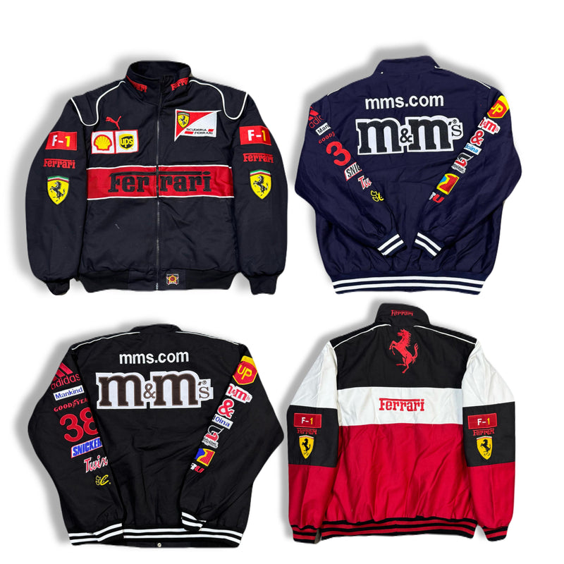 Nascar Rework Style Ferrari & m&ms Jackets